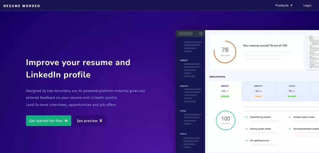 Resume Worded - Free instant feedback on your resume