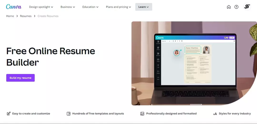 Free Online Resume Builder - Canva