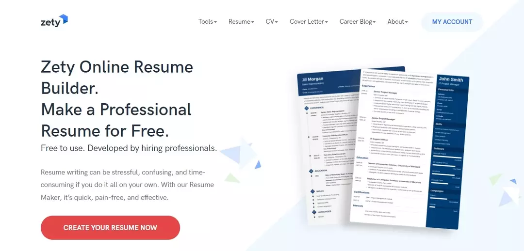 Zety Resume Builder - Your CV Ready in 5 Minutes