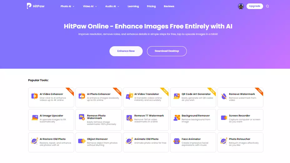 Bagaimana Cara Menggunakan Hitpaw Online ai untuk mempertajam gambar