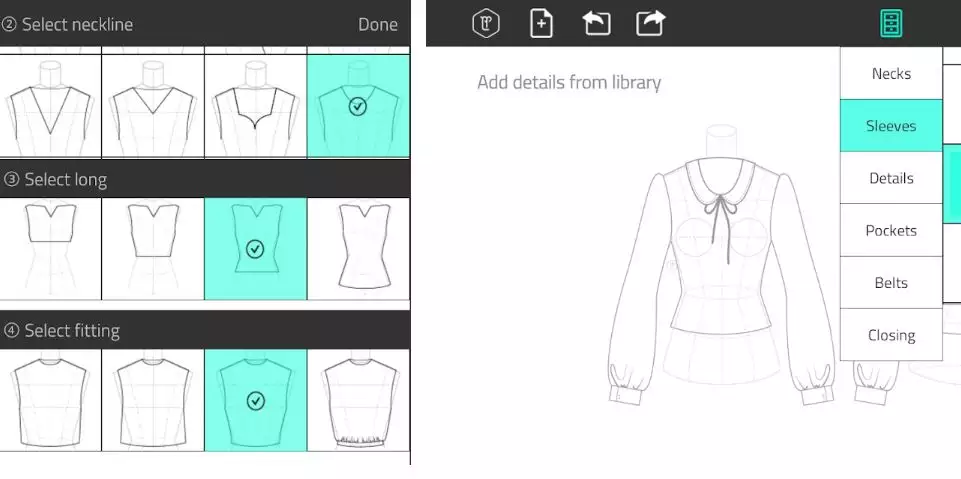 Fashion Design Flat Sketch aplikasi untuk mendesain baju