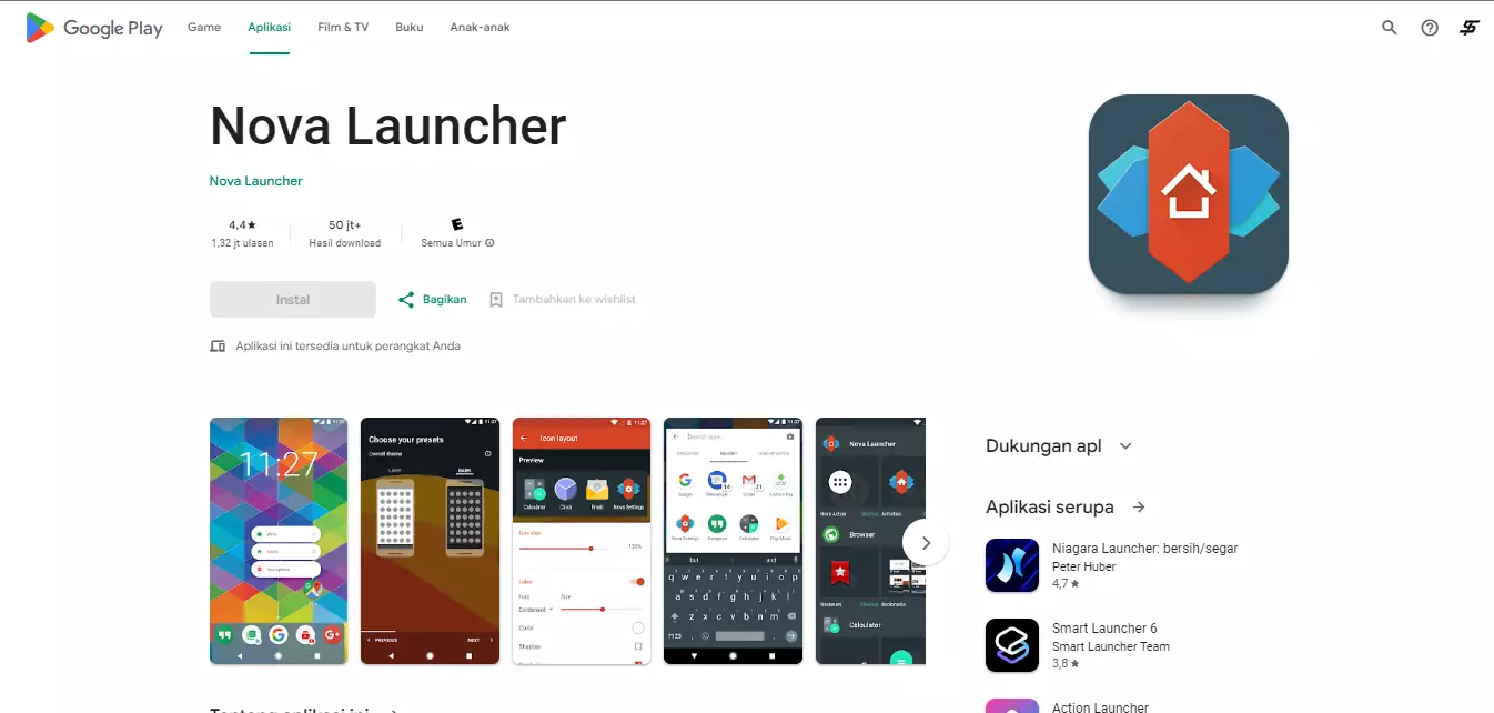 Nova Launcher Download Aplikasi Tema Walpaper untuk Menghias Ponsel Anda