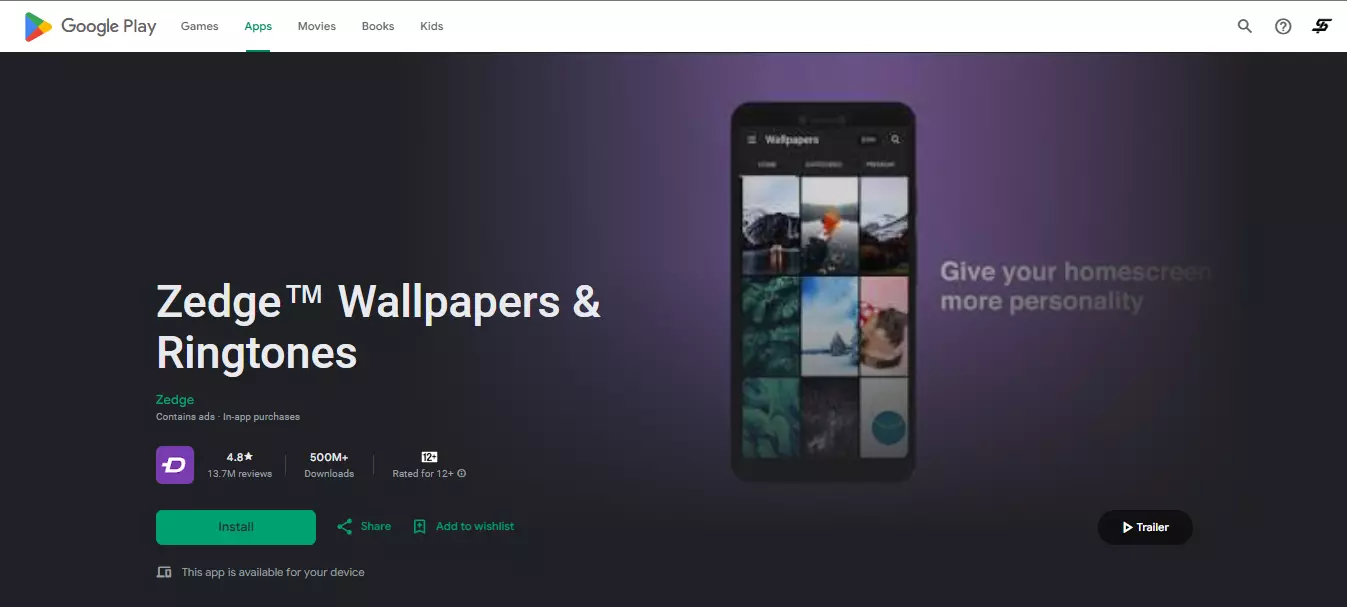 Zedge Download Aplikasi Tema Walpaper untuk Menghias Ponsel Anda