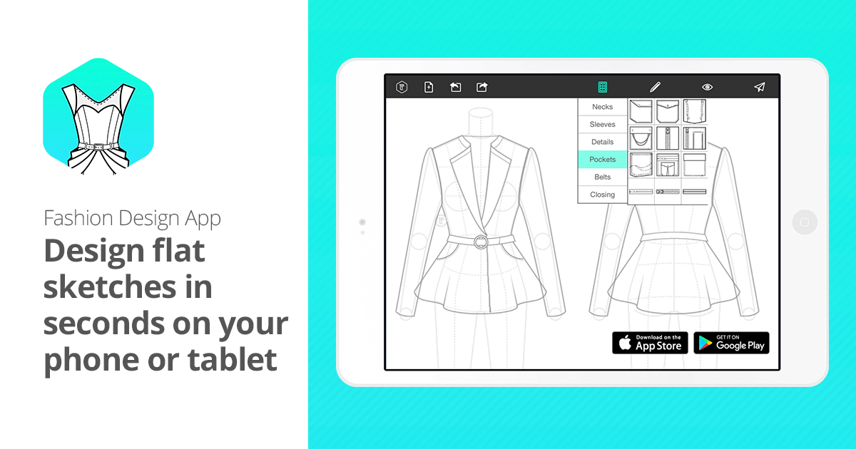 Fashion Design FlatSketch aplikasi desain baju untuk pemula