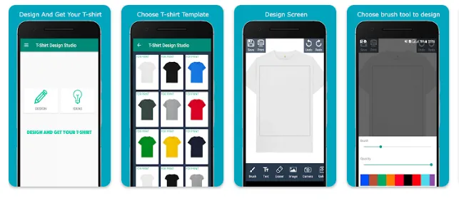 T-Shirt Design Studio aplikasi desain baju kaos