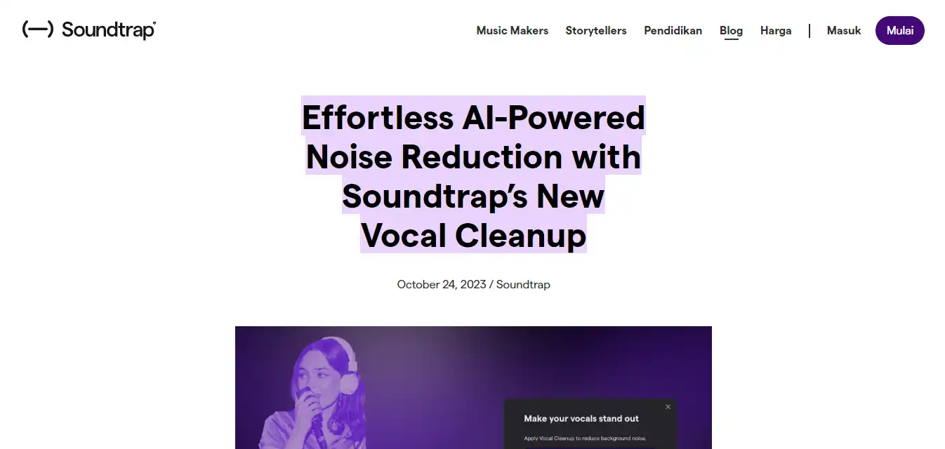 Effortless AI-Powered Noise Reduction with Soundtrap’s