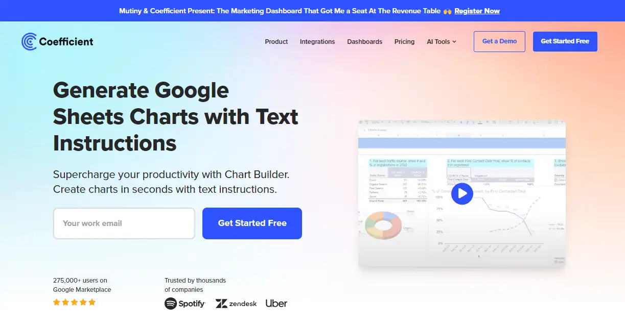 Google Sheets Charts Builder