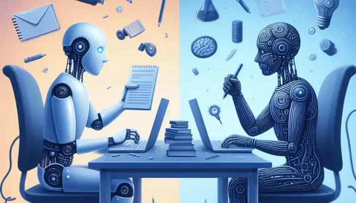 AI Pembuat Karya Tulis Otomatis vs Penulis Manusia