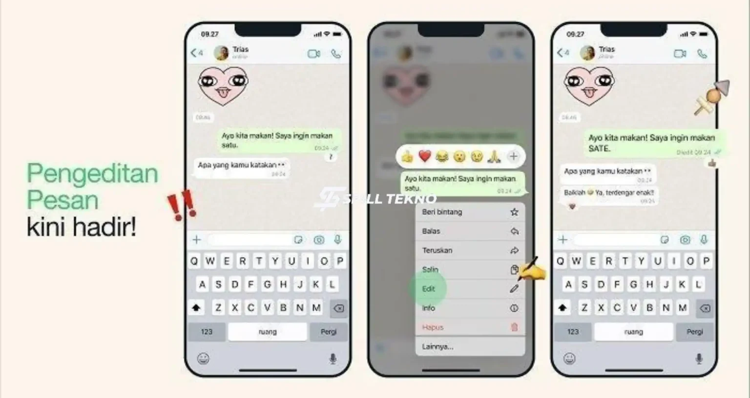 Cara Edit Pesan WhatsApp Setelah Dikirim Tanpa Hapus Chat Mudah dan Gampang