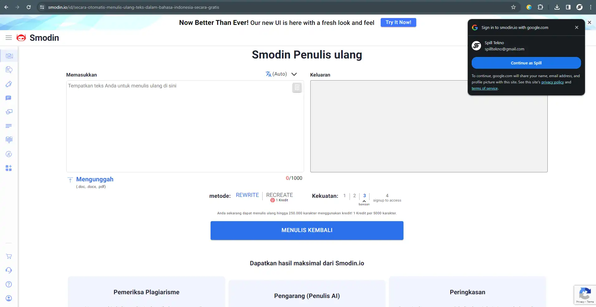 Smodin - AI untuk Membuat Jurnal Otomatis