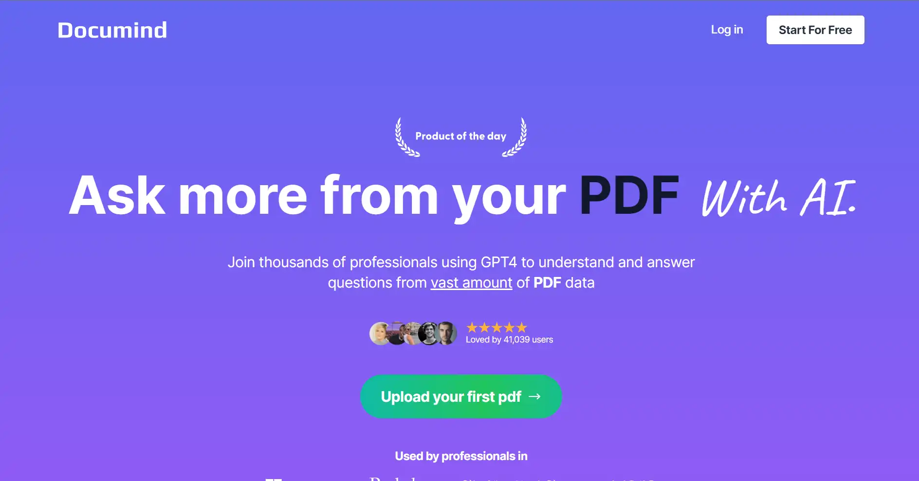 Documind - AI untuk menjawab pertanyaan dari PDF