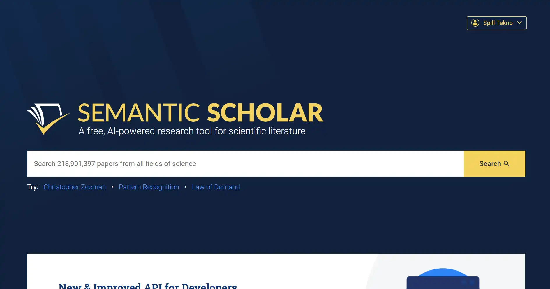 Semantic Scholar - ai untuk mencari jurnal internasional