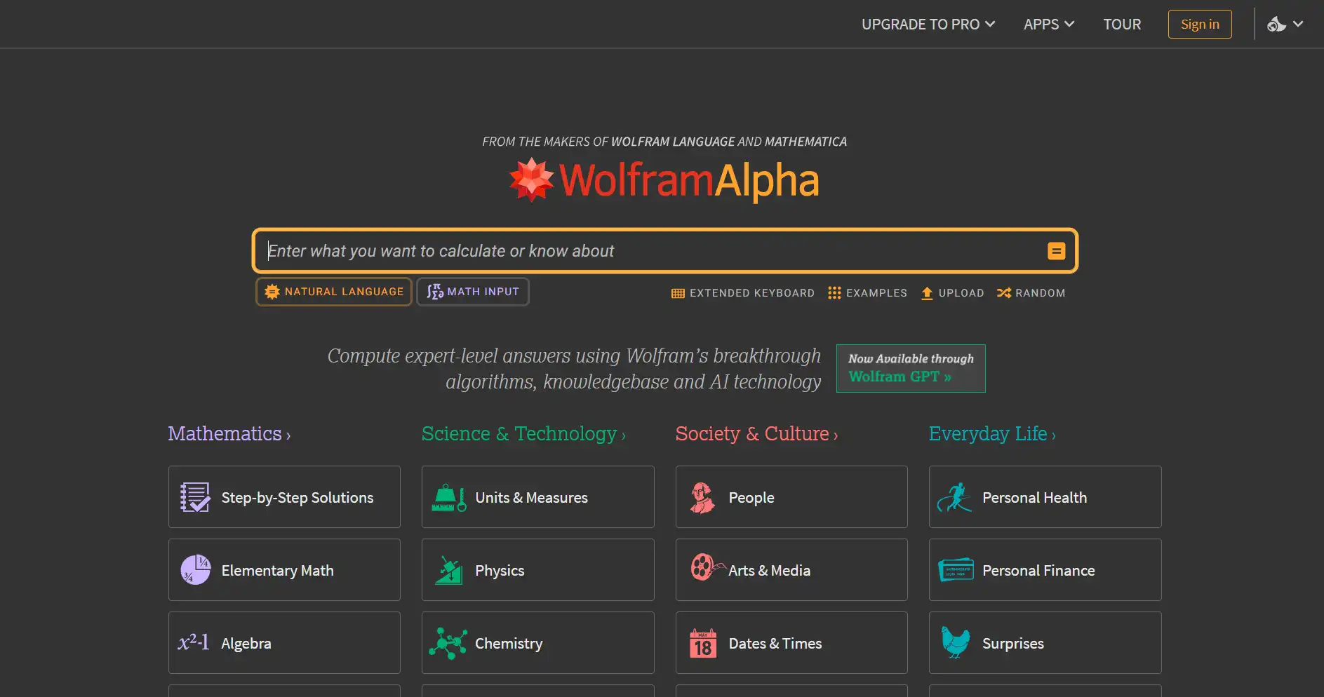 Wolfram Alpha - AI untuk menjawab pertanyaan matematika