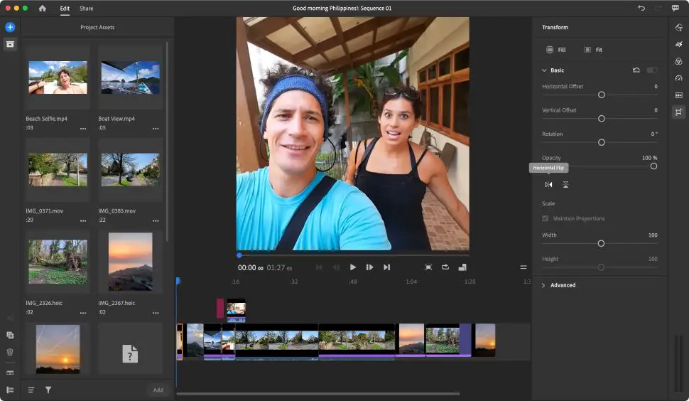 Adobe Premier Rush - aplikasi untuk mengedit foto dan video