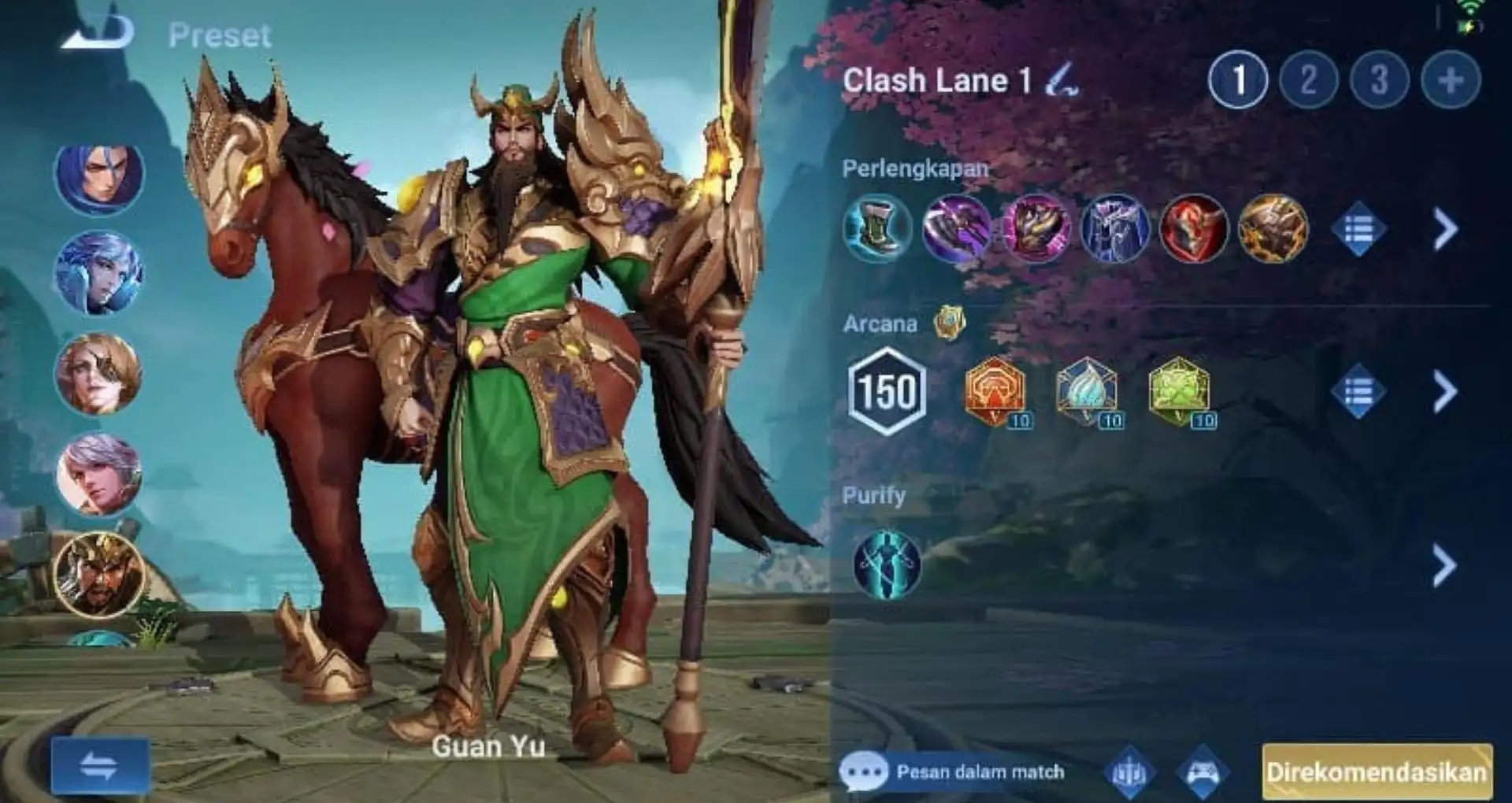 Build Item Terbaik untuk Guan Yu