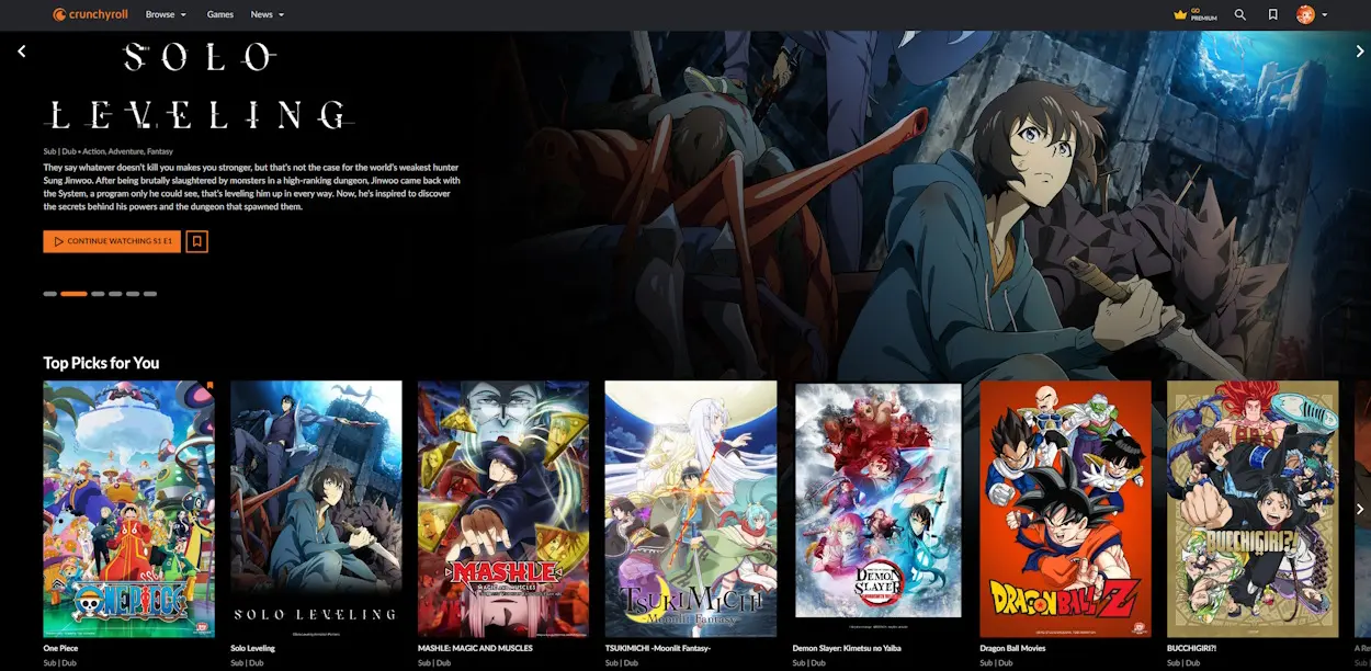 Crunchyroll - aplikasi untuk nonton anime gratis