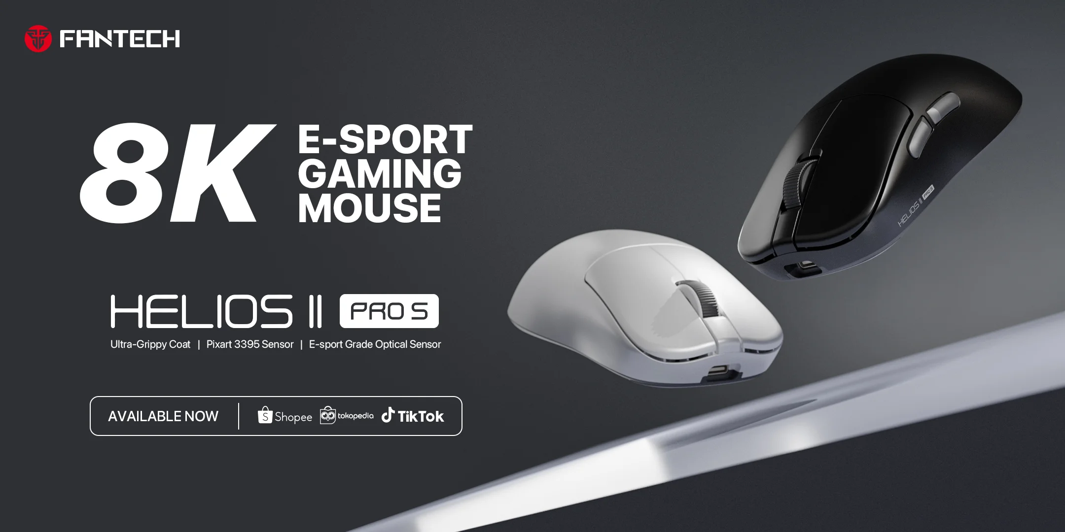 Fantech Helios II Pro S XD3V3 Mouse Gaming Terbaru dengan Fitur 8K Polling Rate!