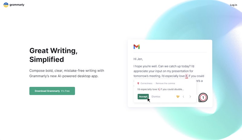 Grammarly (untuk mengedit konten)