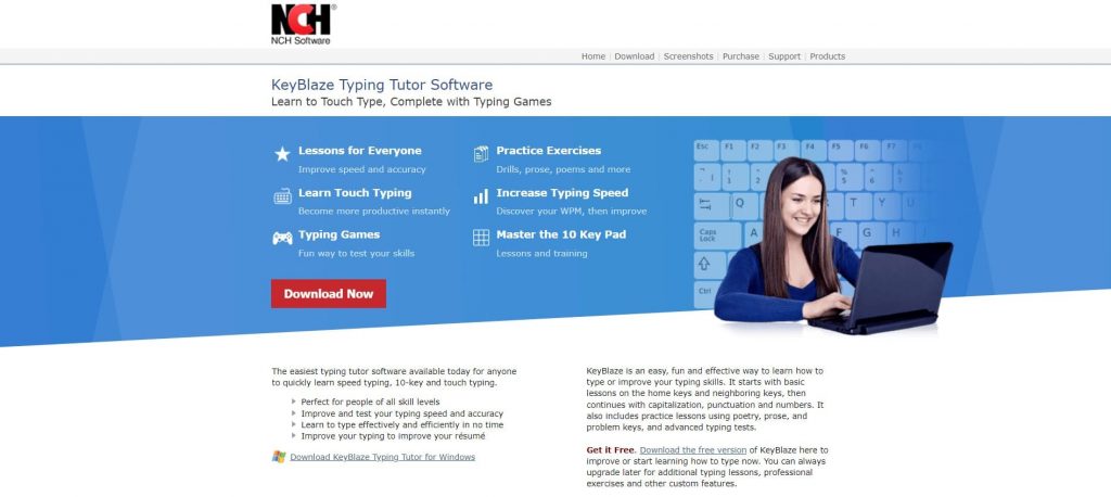 Keyblaze Typing Tutor