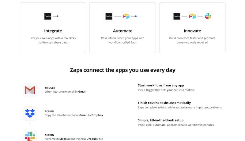 Zapier (untuk mengotomatiskan tugas)