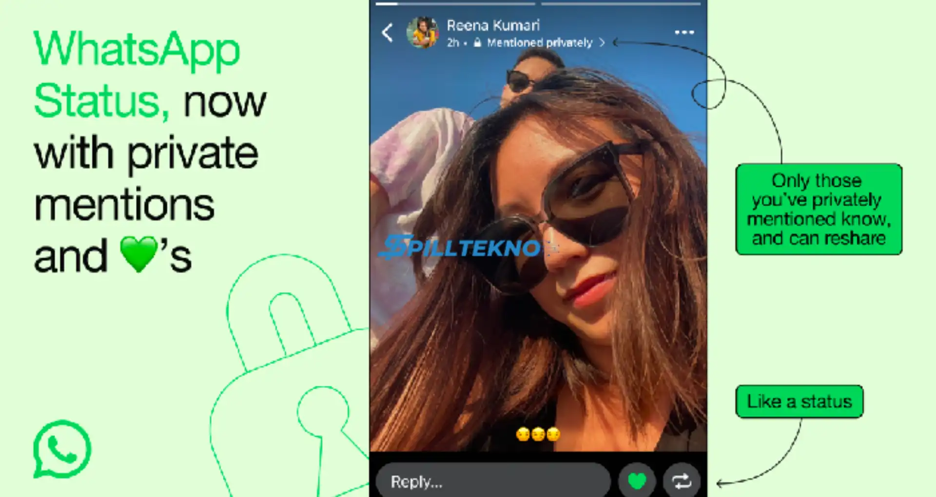 Fitur Terbaru WhatsApp Like dan Mention di Status