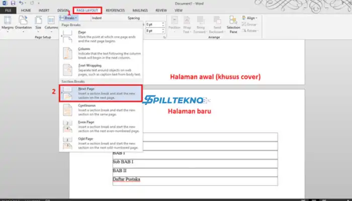 Cara Membuat Halaman Berbeda di Word dalam Satu File dengan Mudah