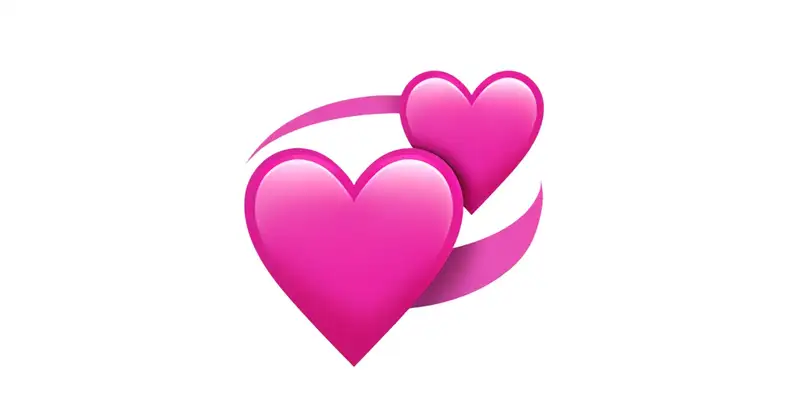 Emoji Hati dengan Tanda Kecil di Atasnya
