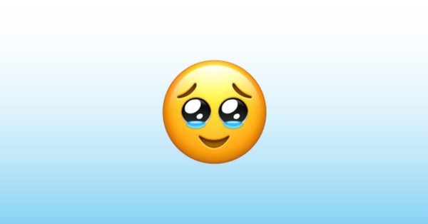 Emoji Wajah dengan Mata Berkaca-kaca