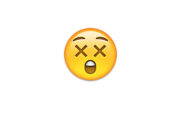 Emoji Wajah dengan Mata X