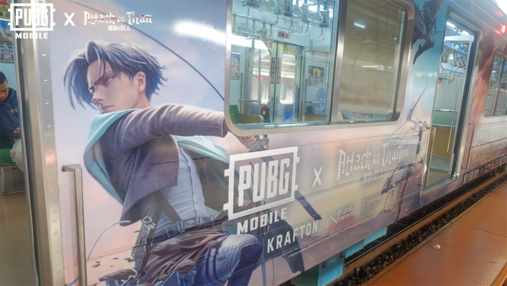 PUBG Mobile x Attack on Titan, pengalaman bermain game hadir di KRL!