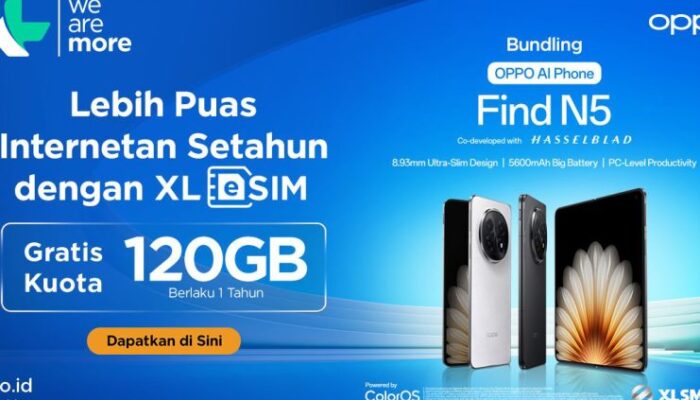 XLSmart Tawarkan Bundling eSIM Oppo Find N5 & Samsung S10 FE+