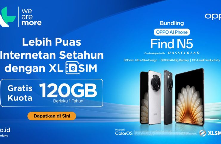 XLSmart Tawarkan Bundling eSIM Oppo Find N5 & Samsung S10 FE+