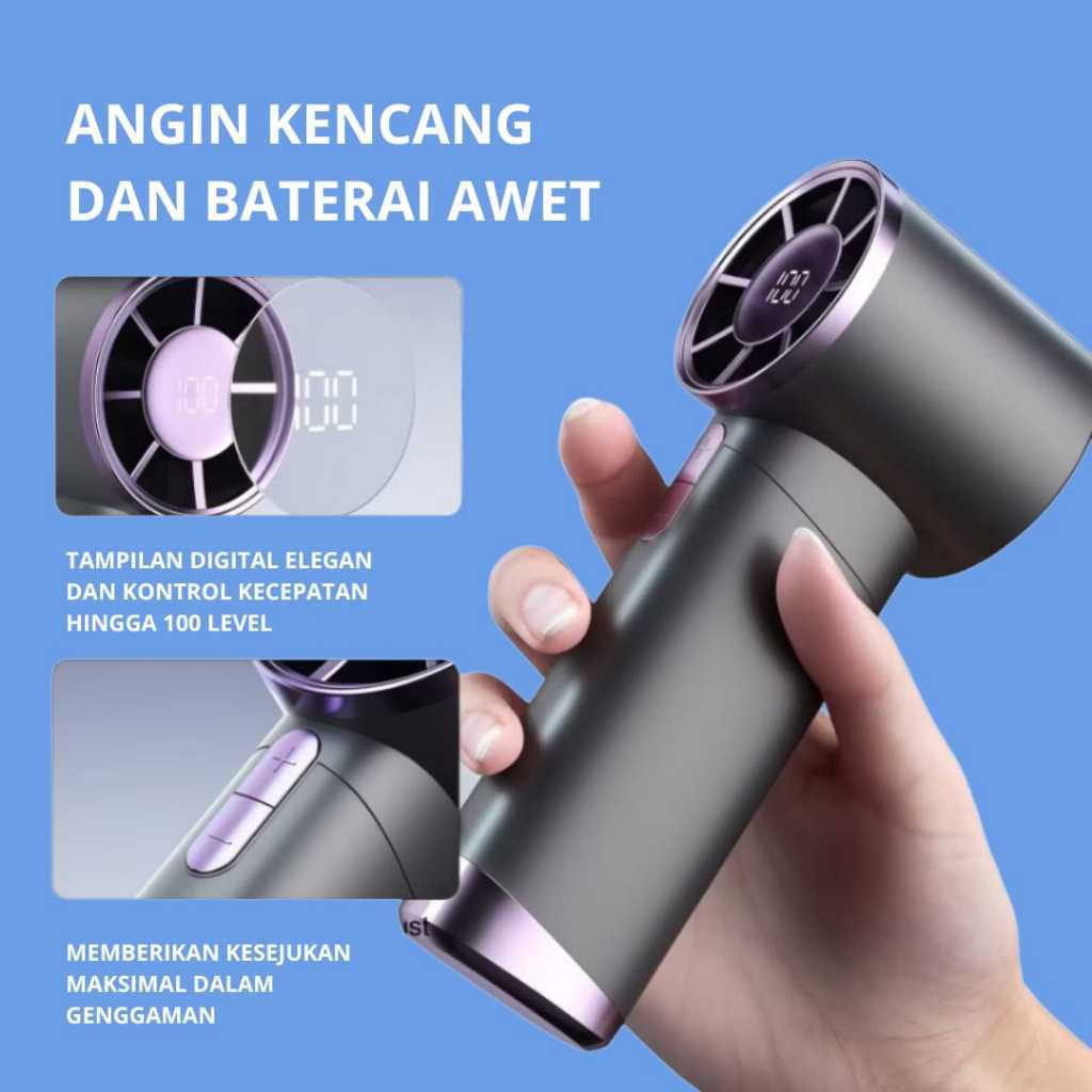Promo Cecefancy GS-02 Kipas Angin Turbo Portable Handheld Rechargeable Mini Fan High Speed 10000RPM