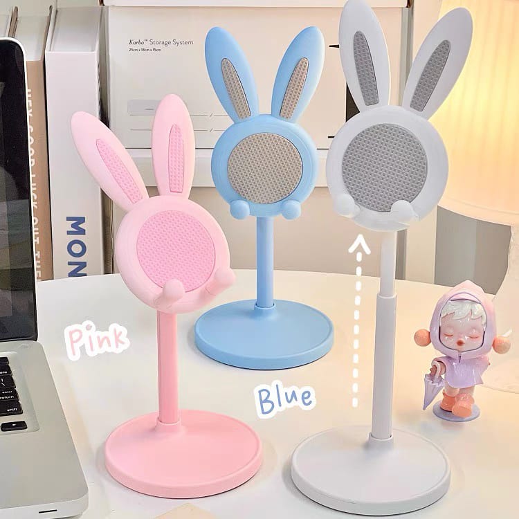 Stand Holder Phone Kelinci Cute Folding Dekstop Universal Portable