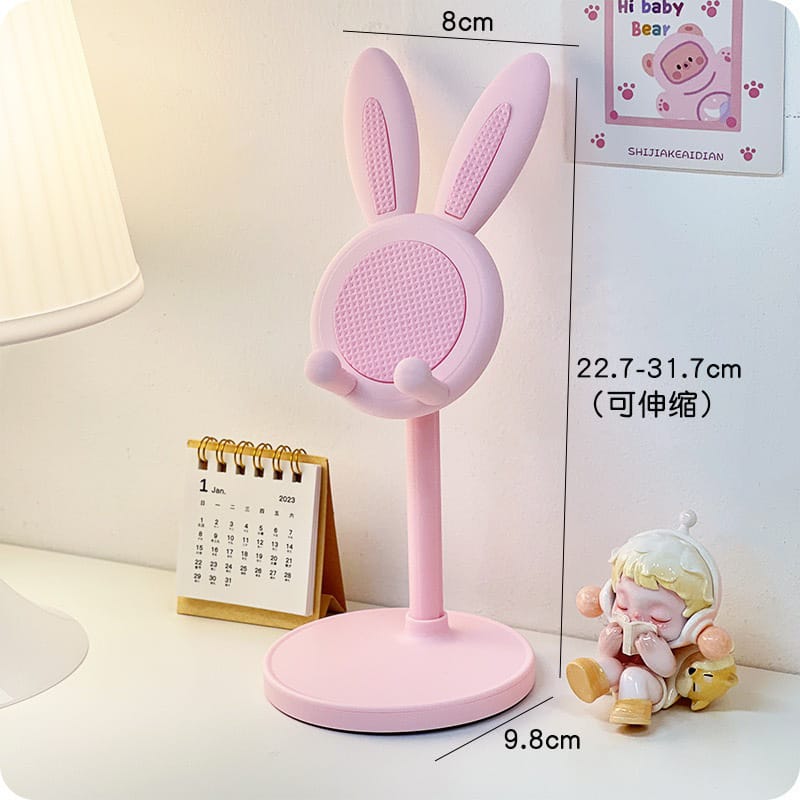 Stand Holder Phone Kelinci Cute Folding Dekstop Universal Portable