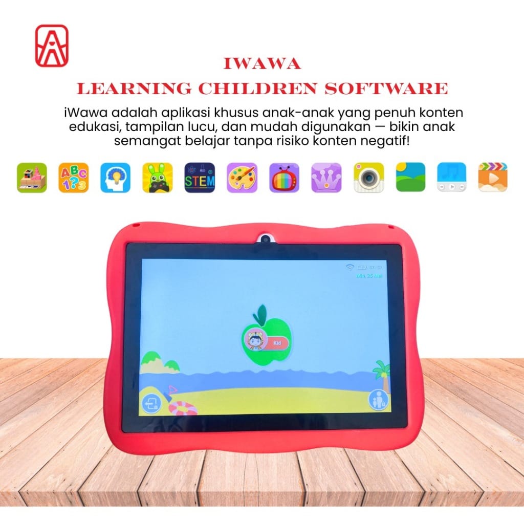 AMIYO Tablet Edukasi Anak A15Pro 4/64GB 2Camera Wifi/Hotspot Only 8 inchi IPS Screen 4500MaH Tablet Anak Murah /Tablet Edukasi