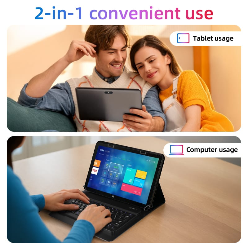 Nextfun 10.1″ Laptop Touch Screen RAM 8GB ROM 128GB Windows Tablet Intel Quad Core Processor