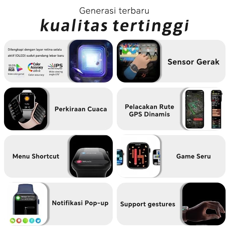 Samsung Samrt watch 10 Pro Max Original with 2.2″ HD AMOLED Display GPS NFC Waterproof Bluetooth Call Smartwatch wanita pria