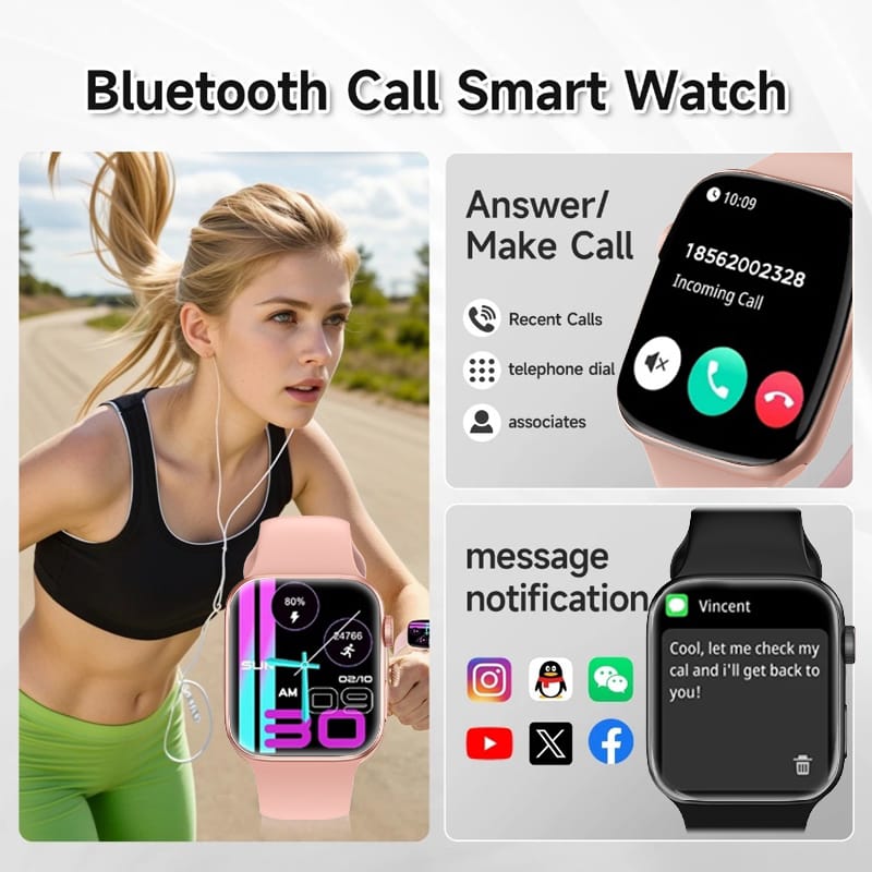 Samsung Samrt watch 10 Pro Max Original with 2.2″ HD AMOLED Display GPS NFC Waterproof Bluetooth Call Smartwatch wanita pria