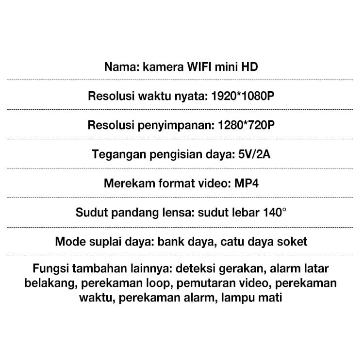 HW Kamera Mini WIFI CCTV Mini Tersembunyi Tanpa Kabel 1080P cctv wifi jarak jauh lewat hp camera cctv kamera kecil bluetooth camera