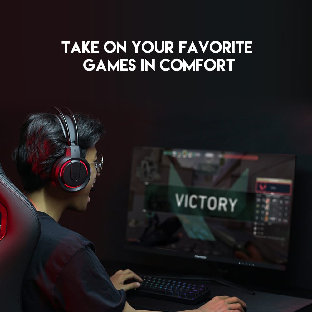 Fantech FLASH HQ53 Headset Gaming Mobile Wired Garansi Resmi 1 Tahun Black White