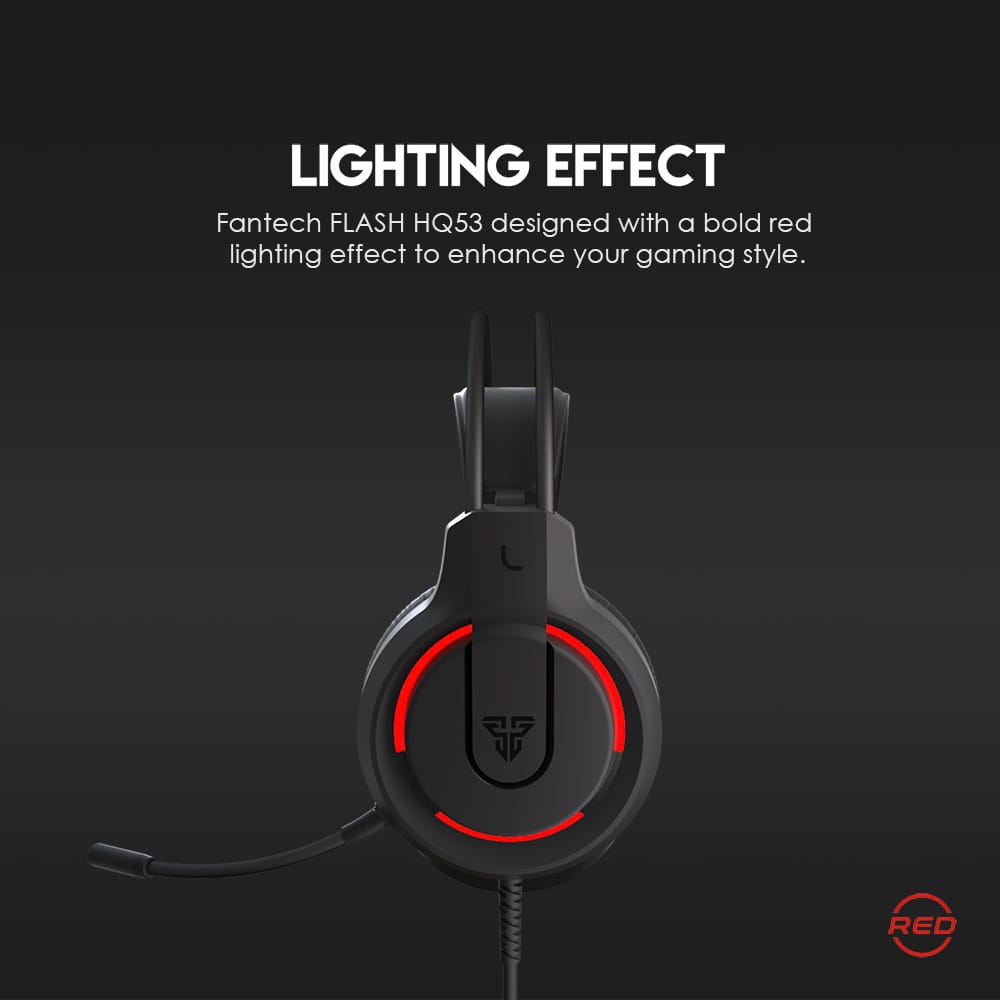 Fantech FLASH HQ53 Headset Gaming Mobile Wired Garansi Resmi 1 Tahun Black White