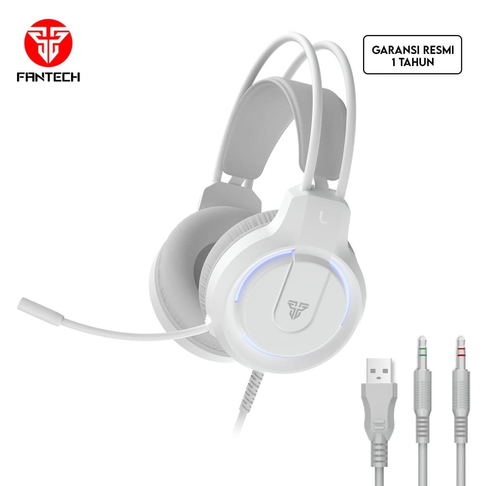 Fantech FLASH HQ53 Headset Gaming Mobile Wired Garansi Resmi 1 Tahun Black White
