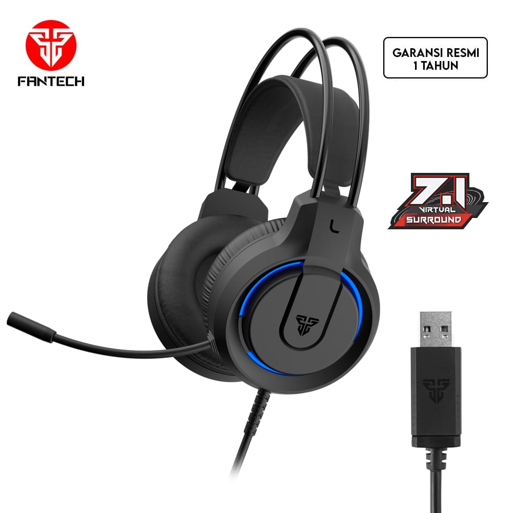 Fantech FLASH HQ53 Headset Gaming Mobile Wired Garansi Resmi 1 Tahun Black White