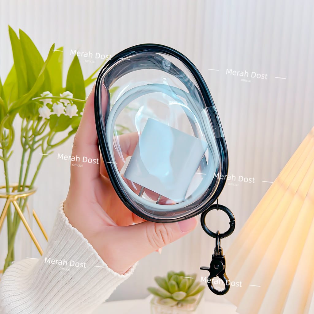Kotak Penyimpanan Kabel Data Charger Pouch Keychain Mini Bag Untuk Simpan Kabel Data Charger Headset Kosmetik Miniboneka