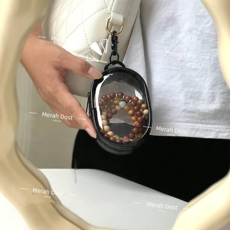 Kotak Penyimpanan Kabel Data Charger Pouch Keychain Mini Bag Untuk Simpan Kabel Data Charger Headset Kosmetik Miniboneka