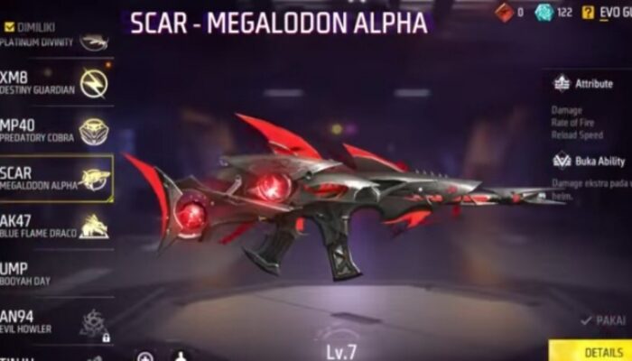 Kode Redeem FF Spesial Hari Ini, Rebut Skin Scar Megalodon Alpha & M4A1 Gratis!