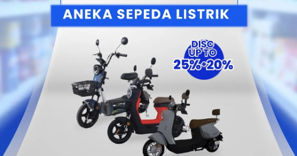 Harga Sepeda Listrik Anjlok di Transmart Hemat Jutaan Rupiah