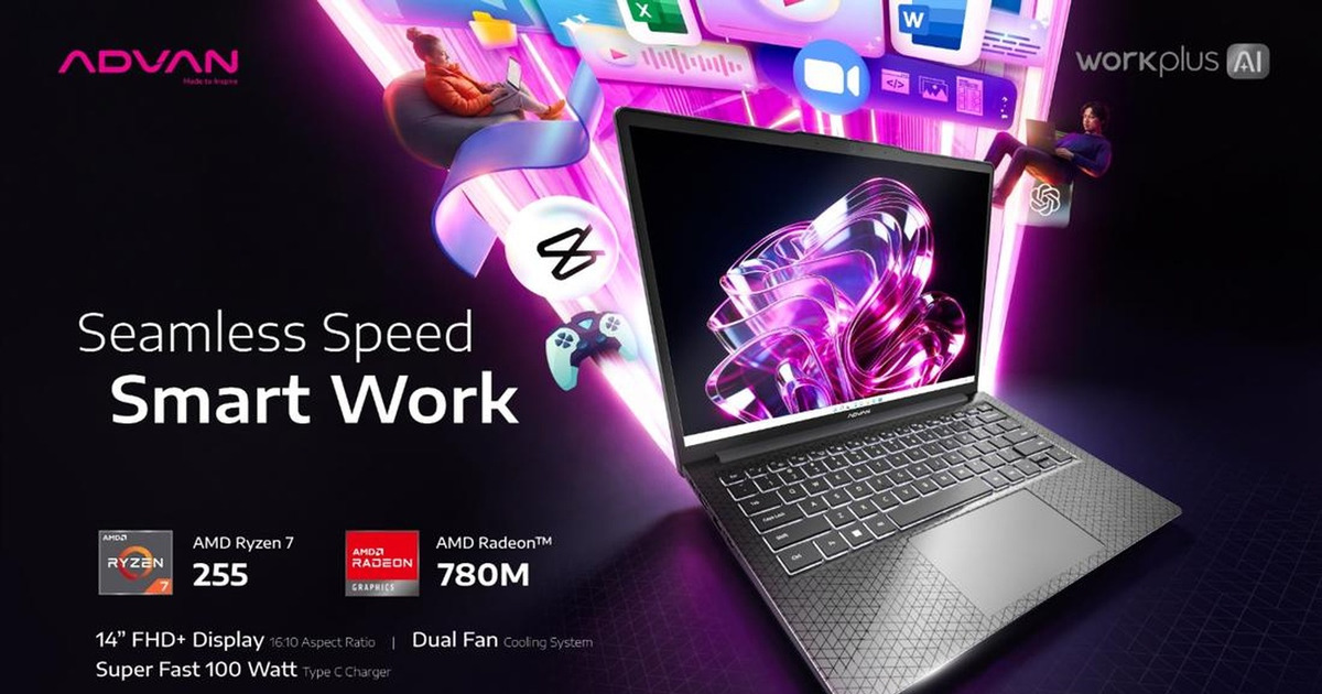Advan Workplus AI Rp 8 Jutaan Laptop Performa Tinggi untuk AI