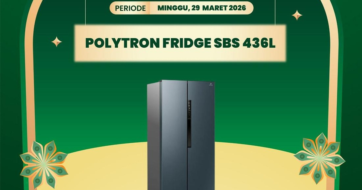 Hemat Jutaan Kulkas Side by Side Polytron di Transmart